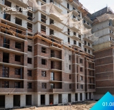Ход строительства дома 5 в ЖК Крылья -