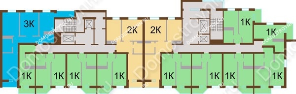 Планировка 2 этажа в доме № 2 в ЖК Мой дом на Коломенской