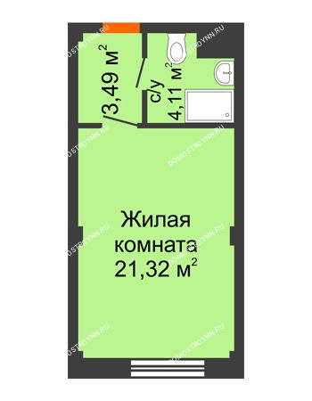Студия 28,92 м² - Апарт-Отель Гордеевка