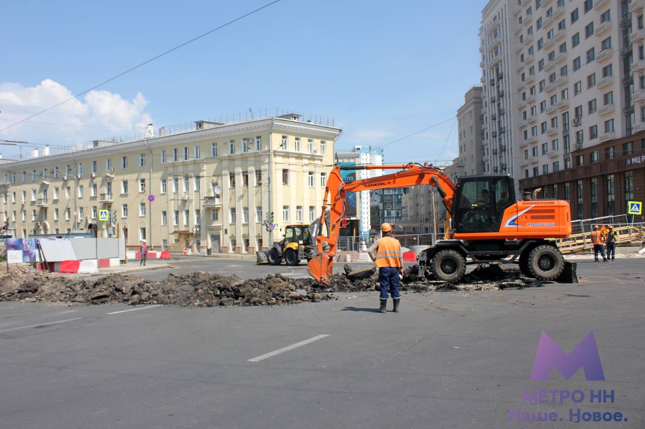 Появились первые фото строительства метро на площади Свободы в Нижнем  Новгороде в июле 2023