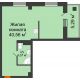 1 комнатная квартира 44,63 м², Клубный дом Vivaldi (Вивальди) - планировка