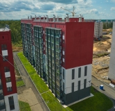 Ход строительства дома 49 в ЖК Вишневая Горка -