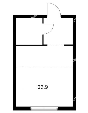 Студия 23,9 м² в ЖК Савин парк, дом корпус 3