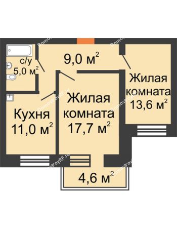 3 комнатная квартира 78,5 м² - Жилой дом по ул. Львовская, 33а