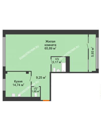 1 комнатная квартира 99,87 м² в ЖК Renaissance (Ренессанс), дом № 1