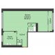 1 комнатная квартира 102,6 м² в ЖК Renaissance (Ренессанс), дом № 1 - планировка