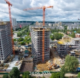 Ход строительства дома 1 в ЖК Соната Парк -