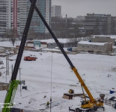 Ход строительства дома 5, секция 1.1, 1.2, 1.3, 1.4 в ЖК Красное Яблоко -