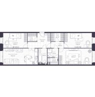4 комнатная квартира 102 м² в ЖК Veren Village Стрельна, дом Корпус Западный - планировка