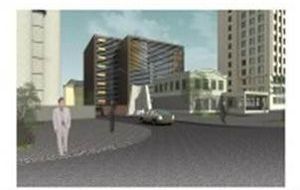 Административное здание с многоуровневым паркингом на ул. Новая
