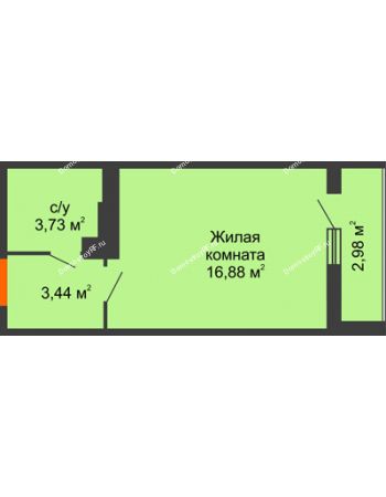 Студия 25,59 м² в ЖК Семейный парк, дом Литер 2