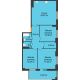 3 комнатная квартира 92,15 м², ЖК Орбита - планировка