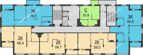 ЖК Дом мечты - планировка 3 этажа
