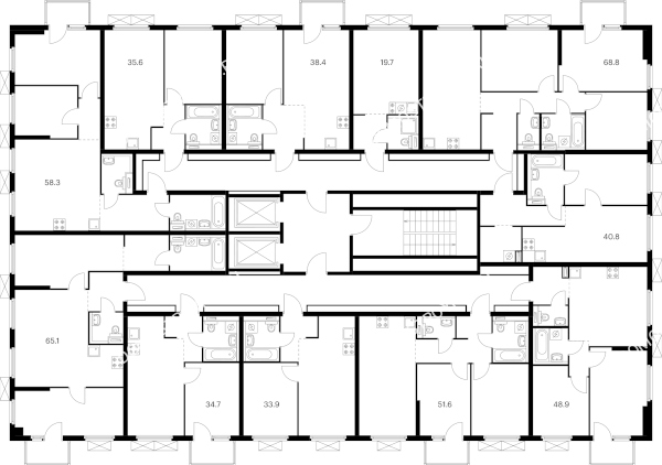 Планировка 15 этажа в доме корпус 6 в ЖК Савин парк